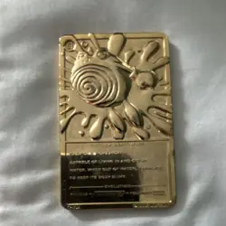 Nintendo Poliwhirl #61 & Charizard Pokemon Metal Foil Card Lot - 2 Cards - Image 4