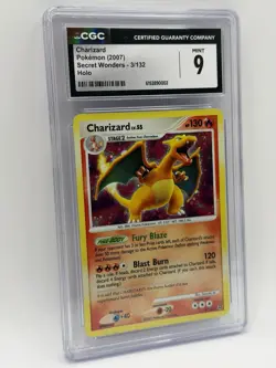CGC 9 MINT Charizard 2007 Secret Wonders 3/132 Holo Pokemon Card - Image 3