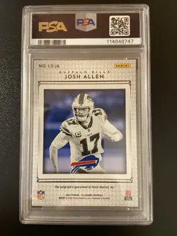 2022 Panini Illusions Josh Allen Limelight Sig Auto 3/12 SSP Buffalo Bills PSA 8 - Image 2