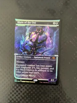 MTG Blade of the Oni Mint Kamigawa: Neon Dynasty 377 Foil Mythic - Image 1