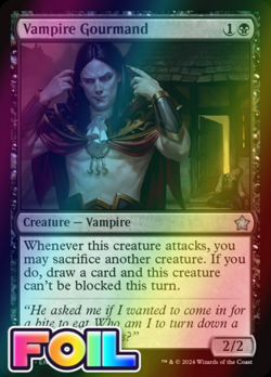 x1 Vampire Gourmand FDN Foundations MTG 74 FOIL UNCOMMON M/NM 1x - Image 1