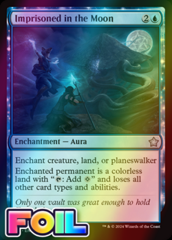 x1 Imprisoned in the Moon FDN Foundations MTG 156 FOIL UNCOMMON M/NM 1x - Image 1