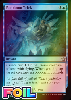 x1 Faebloom Trick FDN Foundations MTG 38 FOIL UNCOMMON M/NM 1x - Image 1