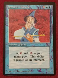 "Apprentice Wizard" - Magic The Gathering - The Dark - Image 1