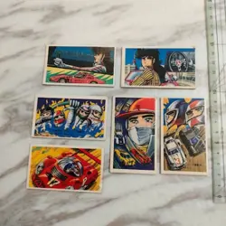 Circuit Wolf Old Menko card set of 6 SHUEISHA 1975 With tracking Vintage F/S - Image 1