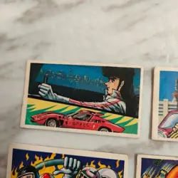 Circuit Wolf Old Menko card set of 6 SHUEISHA 1975 With tracking Vintage F/S - Image 2