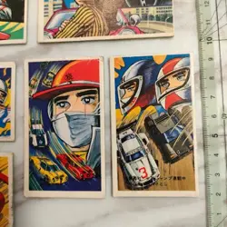 Circuit Wolf Old Menko card set of 6 SHUEISHA 1975 With tracking Vintage F/S - Image 5