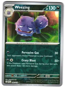 Weezing 092/159 Reverse Holo SV09: Journey Together Pokemon TCG - Image 1