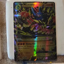 Pokemon M Lucario EX 55/111 Mega Ultra Rare Full Art Holo XY Furious Fists - Image 1