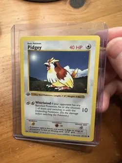 PIDGEY Pokemon Card - WOTC - 1st Edition - Base Set - Shadowless - 57/102 - LP - Image 1