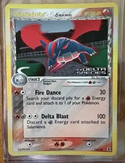 Salamence 14/113 EX Delta Species Reverse Holo Stamped Pokemon TCG 2005 MP - Image 1