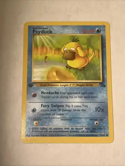 Psyduck Fossil 1st Edition 53/62 Pokemon - Image 1