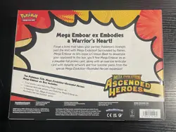 Pokemon Ascended Heroes Mega Emboar EX Box Sealed New (Small Tear) - Image 3