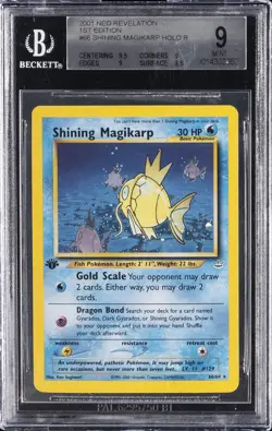 2001 POKEMON NEO REVELATION 1ST ED HOLO #66/64 SHINING MAGIKARP BGS 9 - Image 1