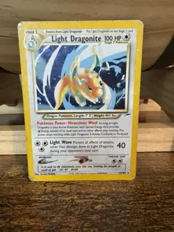 Pokemon TCG Light Dragonite 14/105 Neo Destiny Holo Rare 2000 English - Image 1