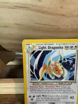 Pokemon TCG Light Dragonite 14/105 Neo Destiny Holo Rare 2000 English - Image 2