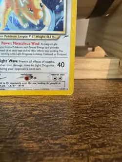 Pokemon TCG Light Dragonite 14/105 Neo Destiny Holo Rare 2000 English - Image 4