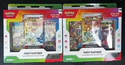 Pokemon TCG First Partner Illustration Collection Box Series 1 (LOT OF 2 SEALED) - Image 1