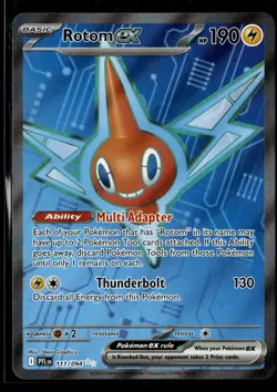 Rotom ex 111/094 Ultra Rare Phantasmal Flames Pokemon NM/M - Image 1