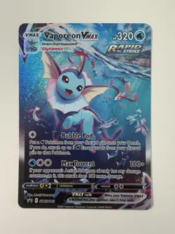 Pokemon Vaporeon VMAX Rapid Strike Alt Art Promo Holo SWSH182 Sword & Shield - Image 1