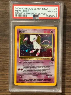 2000 Pokemon Black Star Mew Pokemon League Promo PSA 8 PSA # 65408548 - Image 1