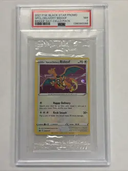 Pokemon TCG Sealed Special Delivery Bidoof Cello Pack PSA Graded SWSH177 - Image 1