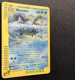 Pokemon EXPEDITION - #4/165 Blastoise - Holo - ENG - SWIRL - Heavily Played+ - Image 5
