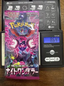 Heavy 8.64g Pokemon Sealed Night Wanderer Sv6a Japanese Booster Pack - Image 1