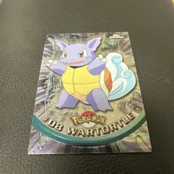 MINT/Nm Wartortle #08 Pokemon Topps Chrome Holo Foil TV Animation Vintage - Image 2