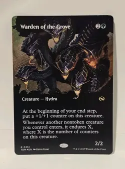 MTG - Warden of the Grove - Tarkir Dragonstorm BORDERLESS FOIL #351 - Image 3