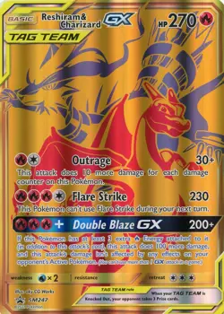 Pokemon TCG Reshiram & Charizard GX (OVERSIZED) SM247 Jumbo Cards Holo - Image 1