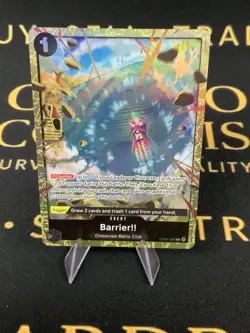 Barrier!! OP04-095 Alt Foil Best Vol 2 One Piece Card - Image 1