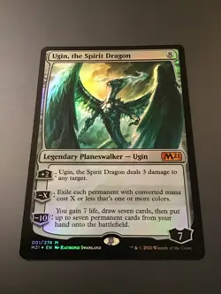 MTG Core Set 2021 #001 Ugin, the Spirit Dragon Foil NM - Image 1
