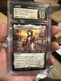MTG Aerith Gainsborough 423 Ext Art Rare Final Fantasy CGC Pristine 10 Pop 1 🔥 - Image 1