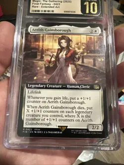 MTG Aerith Gainsborough 423 Ext Art Rare Final Fantasy CGC Pristine 10 Pop 1 🔥 - Image 2