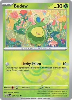 Budew (Poke Ball Pattern, #004/131) - Holof SV - Prismatic Evolutions NM Pokemon - Image 1