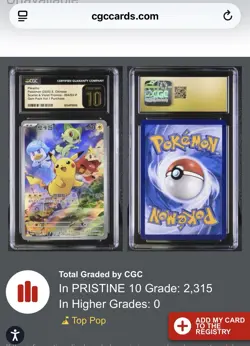 Pokemon TCG: CGC 10 PRISTINE Pikachu 004/SV-P Promo Gem Pack Vol. 1 Bonus Card - Image 4