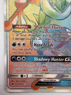 Pokemon Greninja GX 133/131 Rainbow Rare Secret Hyper Full Art Near Mint Holo - Image 5