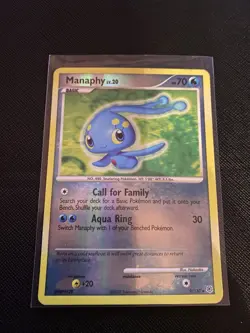 Pokemon TCG - Manaphy 9/130 [Reverse Holo] - Diamond & Pearl - LP/MP - Image 1