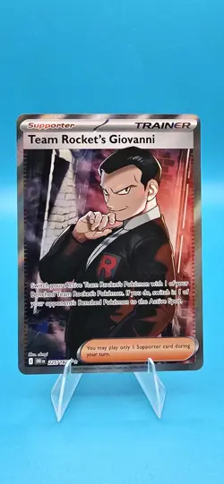 Team Rocket’s Giovanni 225/182 Pokemon Destined Rivals Full Art Ultra Rare NM - Image 1