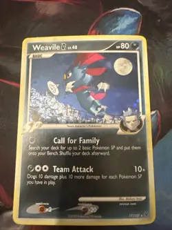 Weavile G 17/127 Rare Platinum Pokemon US SELLER LP - Image 1