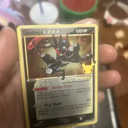 Pokemon TCG Greninja Gold Star SWSH144 Celebrations Black Star Promo WITH SWIRL! - Image 3