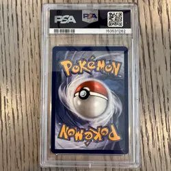 PSA 8 Pokemon Team Rocket's Meowth 203/182 Illustration Rare Holo 2025 - Image 2