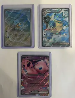 💦 SQUIRTLE 170/165 NEAR MINT BLASTOISE EX 184/165 MEW EX 151/165 POKEMON 151LOT - Image 1