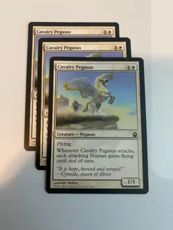 MTG Lot of 3 Cavalry Pegasus 2/249 Theros 2013 White Creature Card Bulk - Image 1
