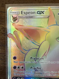 Espeon GX Sun & Moon Base Set 152/149 Pokemon Holo Secret Rare Rainbow - Image 2