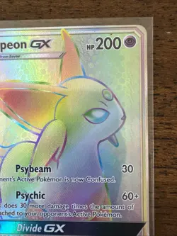 Espeon GX Sun & Moon Base Set 152/149 Pokemon Holo Secret Rare Rainbow - Image 3