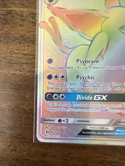 Espeon GX Sun & Moon Base Set 152/149 Pokemon Holo Secret Rare Rainbow - Image 5