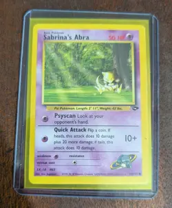Pokemon Card Gym Challenge Sabrina's Abra 94/132 Common - Image 1