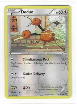 Pokemon --- DODUO --- XY Breakthrough! REVERSE HOLO! NM/Mint! 115/162 - Image 1